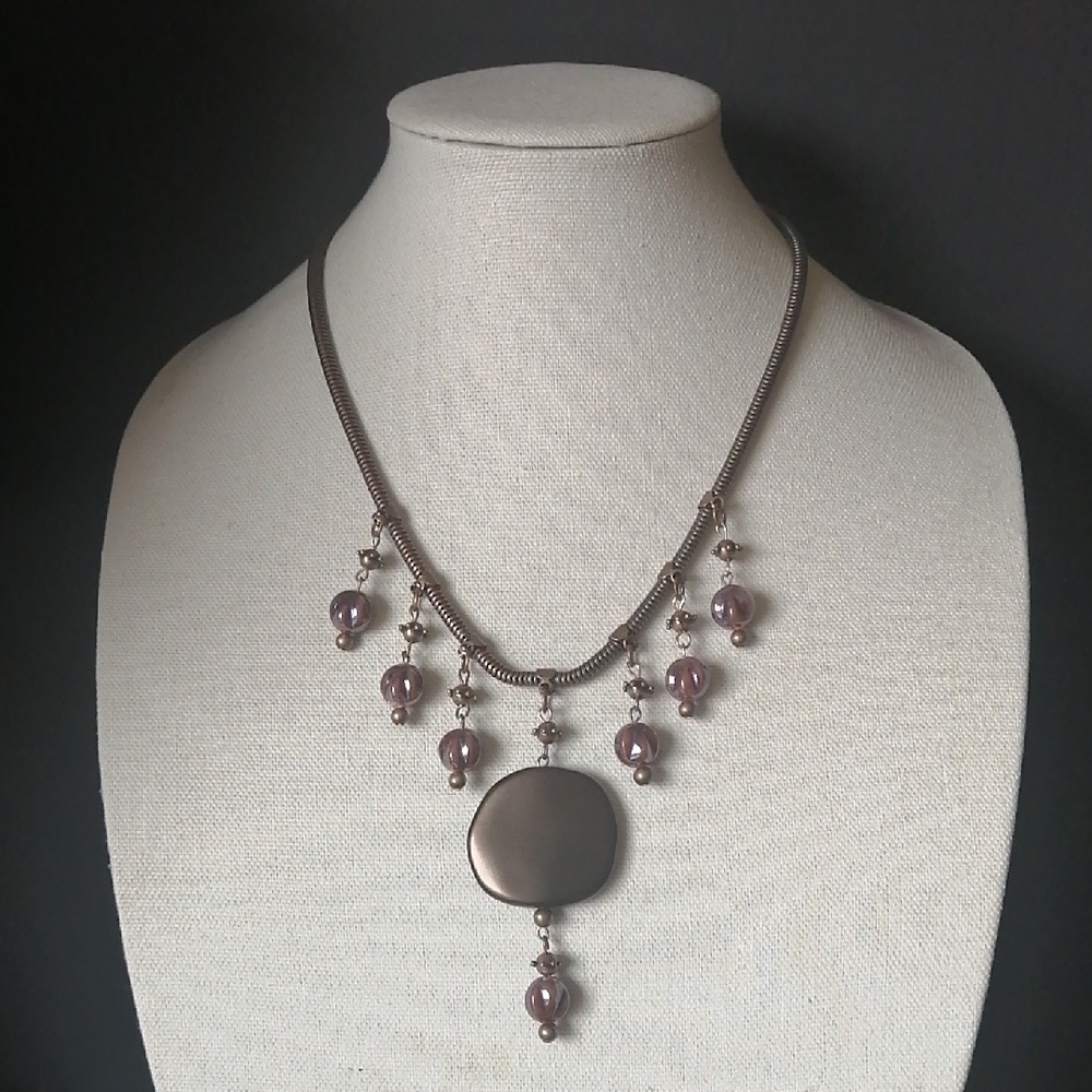 RARE 🇨🇦 1980s-90s Japanese Canadian Modernist Designer KIEN Statement Necklace